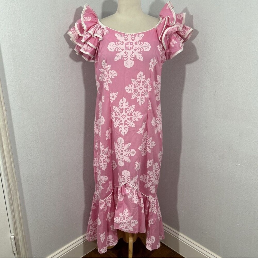 Pink and White Mu’umu’u Dress